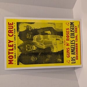 "Rare" Motley Crue concert poster board.